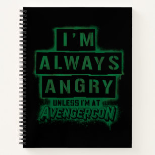 Ms. Marvel   Avengercon - Hulk "I'm Always Angry" Notebook