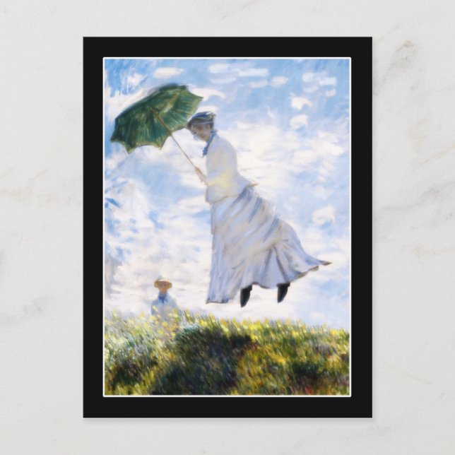 Ms Monet is Blown Away  Postcard (Front)