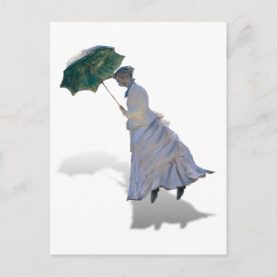 Ms Monet with Umbrella Postcard