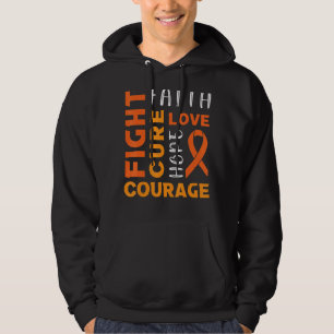 Ms Multiple Sclerosis Awareness Faith Fight Courag Hoodie