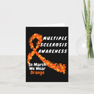 Ms Multiple Sclerosis Awareness March We Wear Oran Card