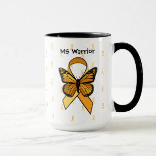MS Multiple Sclerosis Butterfly Ribbon Coffee Mug