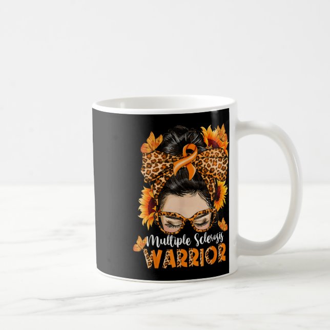 Ms Multiple Sclerosis Warrior Awareness Orange Mes Coffee Mug (Right)