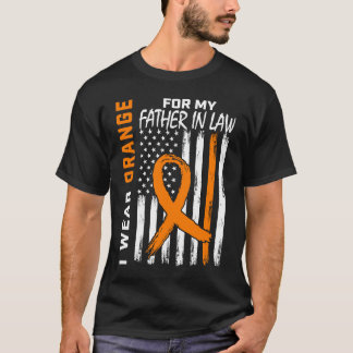 MS Orange Father In Law Multiple Sclerosis Awarene T-Shirt