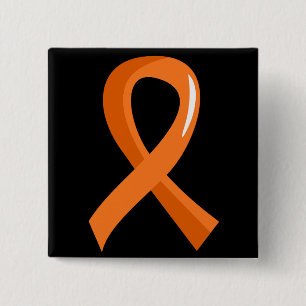 MS Orange Ribbon 3 15 Cm Square Badge