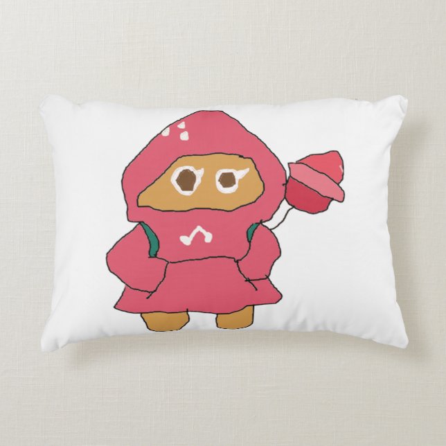 Ms Paint cookie run strawberry cookie Decorative Cushion (Front)