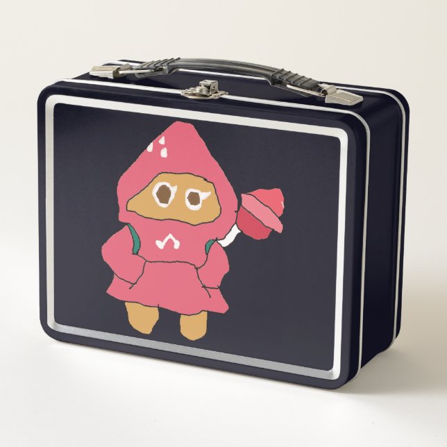 Ms Paint cookie run strawberry cookie Metal Lunch Box (Front)