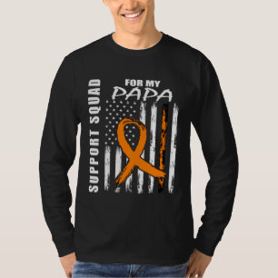 MS Papa Multiple Sclerosis Awareness USA Flag Fami T-Shirt