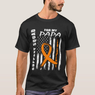 MS Papa Multiple Sclerosis Awareness USA Flag Fami T-Shirt