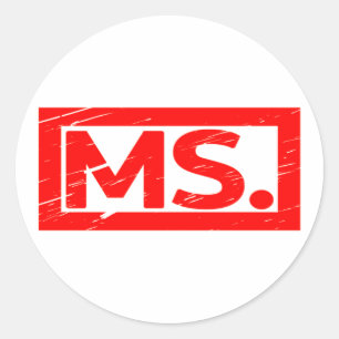 Ms. Stamp Classic Round Sticker