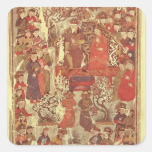 Ms. Supp. Pers.Genghis Khan and his wife Square Sticker
