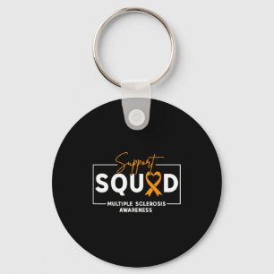 Ms support squad multiple sclerosis awareness key ring