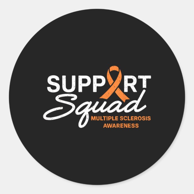 MS Support Squad National Multiple Sclerosis Classic Round Sticker (Front)