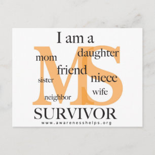 MS Survivor - female Postcard