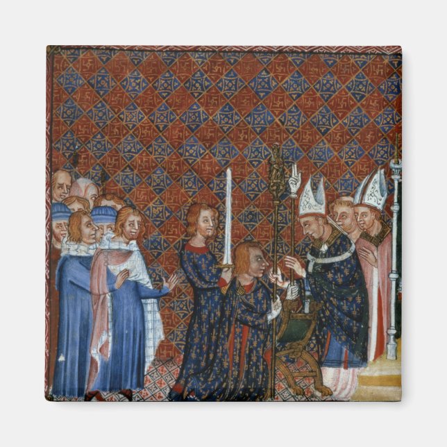 Ms Tiberius B Viii f.58 Coronation of King Charles Magnet (Front)