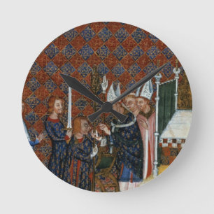 Ms Tiberius B Viii f.58 Coronation of King Charles Round Clock