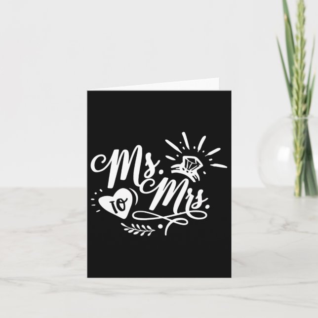 Ms. To Mrs.  Card (Front)