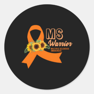 Ms Warrior Awareness Ms Awareness Classic Round Sticker