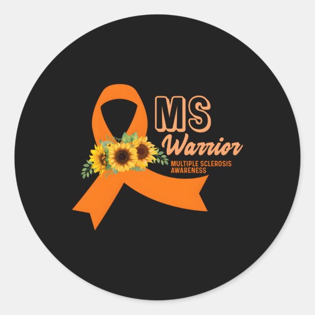 Ms Warrior Awareness Ms Awareness Classic Round Sticker (Front)
