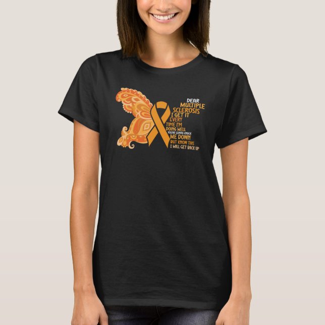 MS Warrior I'm Doing Well Multiple Sclerosis Aware T-Shirt (Front)