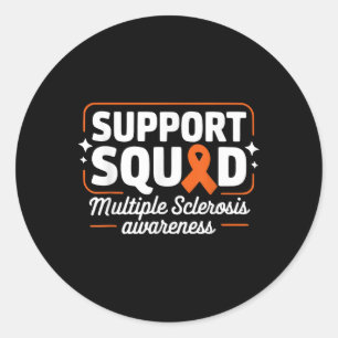 Ms Warrior Ms Support Squad Multiple Sclerosis Awa Classic Round Sticker