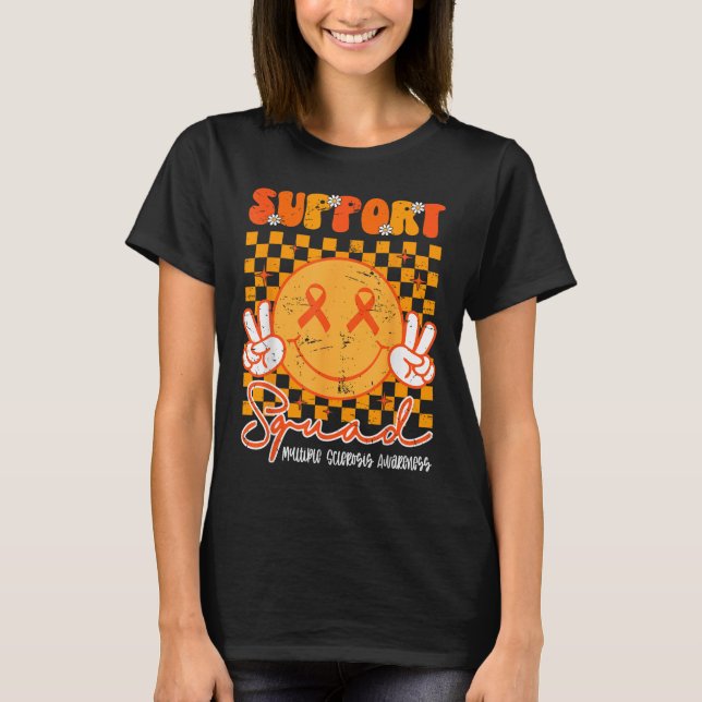 Ms Warrior Ms Support Squad Multiple Sclerosis Awa T-Shirt (Front)