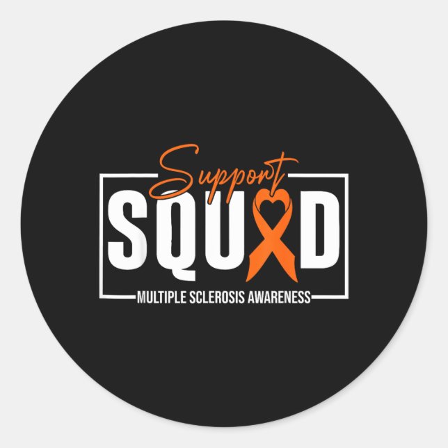 MS Warrior MS Support Squad Multiple Sclerosis Classic Round Sticker (Front)