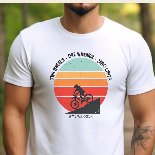 MS warrior, multiple sclerosis bike lover gift, T-Shirt (Creator Uploaded)