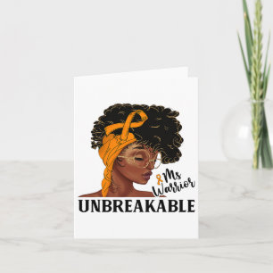 Ms Warrior Unbreakable Black Woman Crps Awareness Card