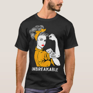 MS Warrior Unbreakable  Multiple Sclerosis T-Shirt