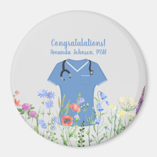 MSN Nurse Blue Scrubs Magnet