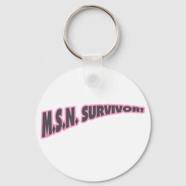 MSN Survivor In Pink Key Ring (Front)
