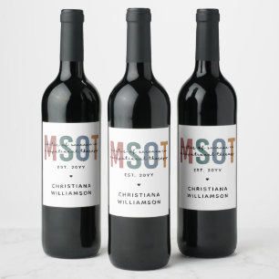 MSOT Master of Science in Occupational Therapy Wine Label