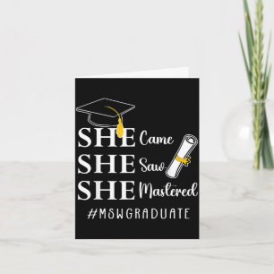 Msw master's degree master of social work card