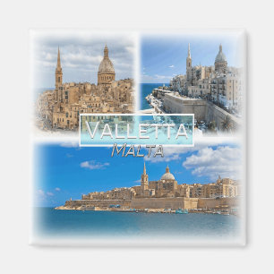 MT0019 Europe, Malta, Valletta, fridge Magnet