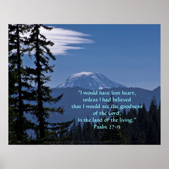 Mt. Adams Print w/Scripture Verse (Front)