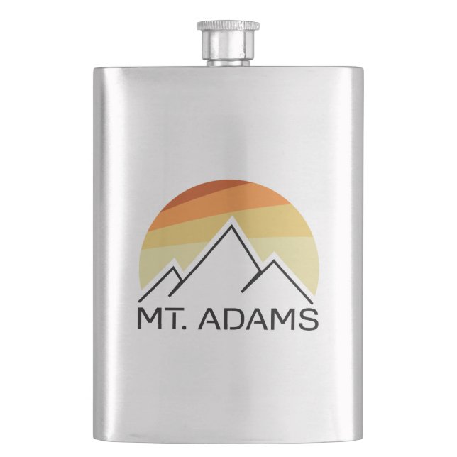 Mt. Adams Retro Hip Flask (Front)