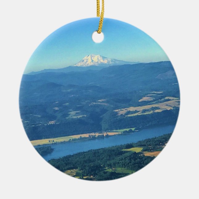 Mt. Adams, Washington Ceramic Ornament (Front)