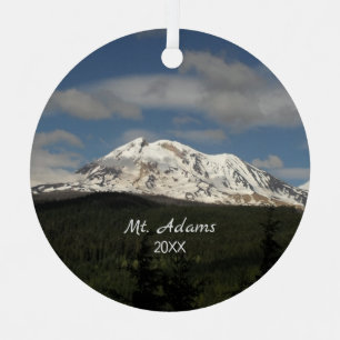 Mt. Adams Washington Scenic Photo Metal Tree Decoration
