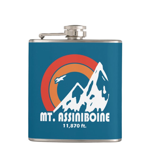 Mt. Assiniboine Sun Eagle Hip Flask (Front)