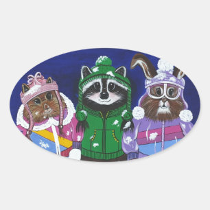 Mt. Bachelor Brats Oval Sticker