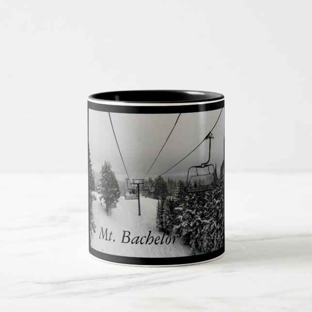 Mt. Bachelor lift, Mt. Bachelor Two-Tone Coffee Mug (Center)
