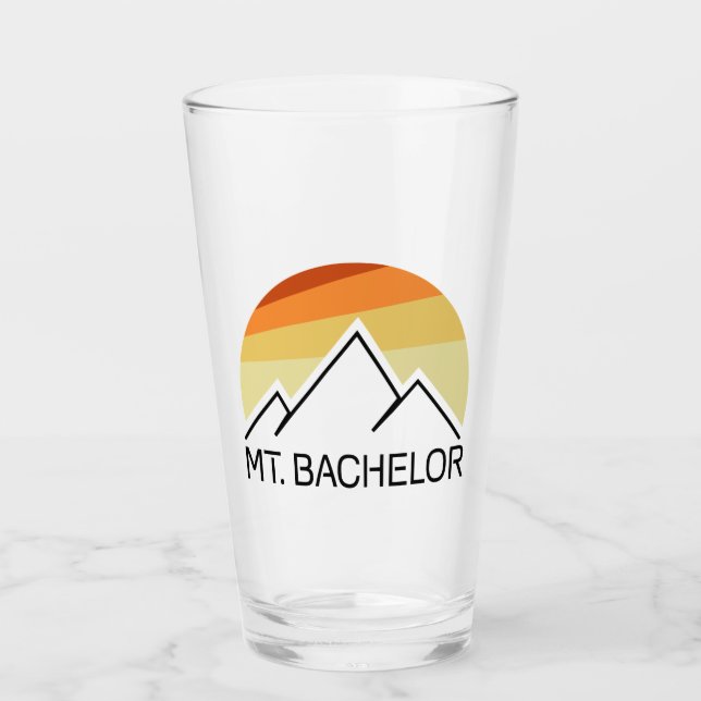 Mt. Bachelor Oregon Retro Glass (Front)