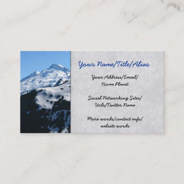 Mt Baker In July Business Card (Front)