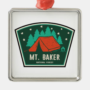 Mt. Baker National Forest Camping Metal Ornament