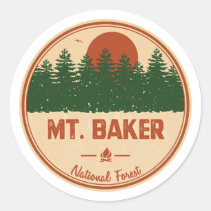 Mt. Baker National Forest Classic Round Sticker