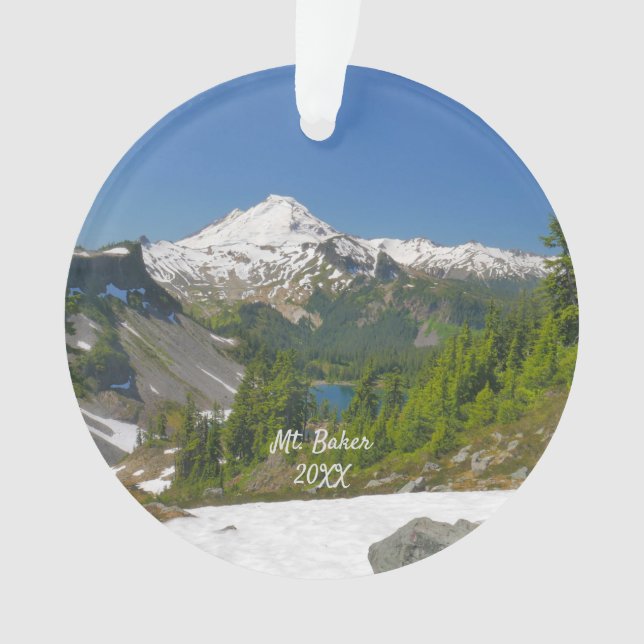 Mt. Baker Scenic Photo Acrylic Ornament (Front)
