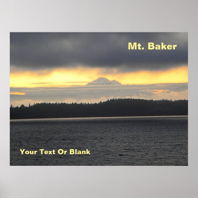 Mt. Baker Volcano Poster (Front)