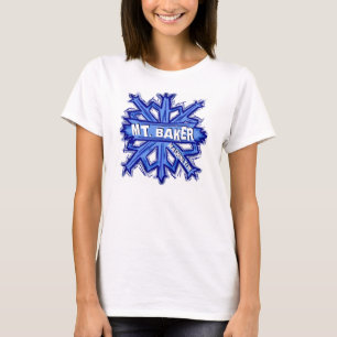 Mt. Baker Washington ladies snowflake tee