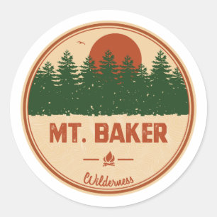 Mt. Baker Wilderness Classic Round Sticker